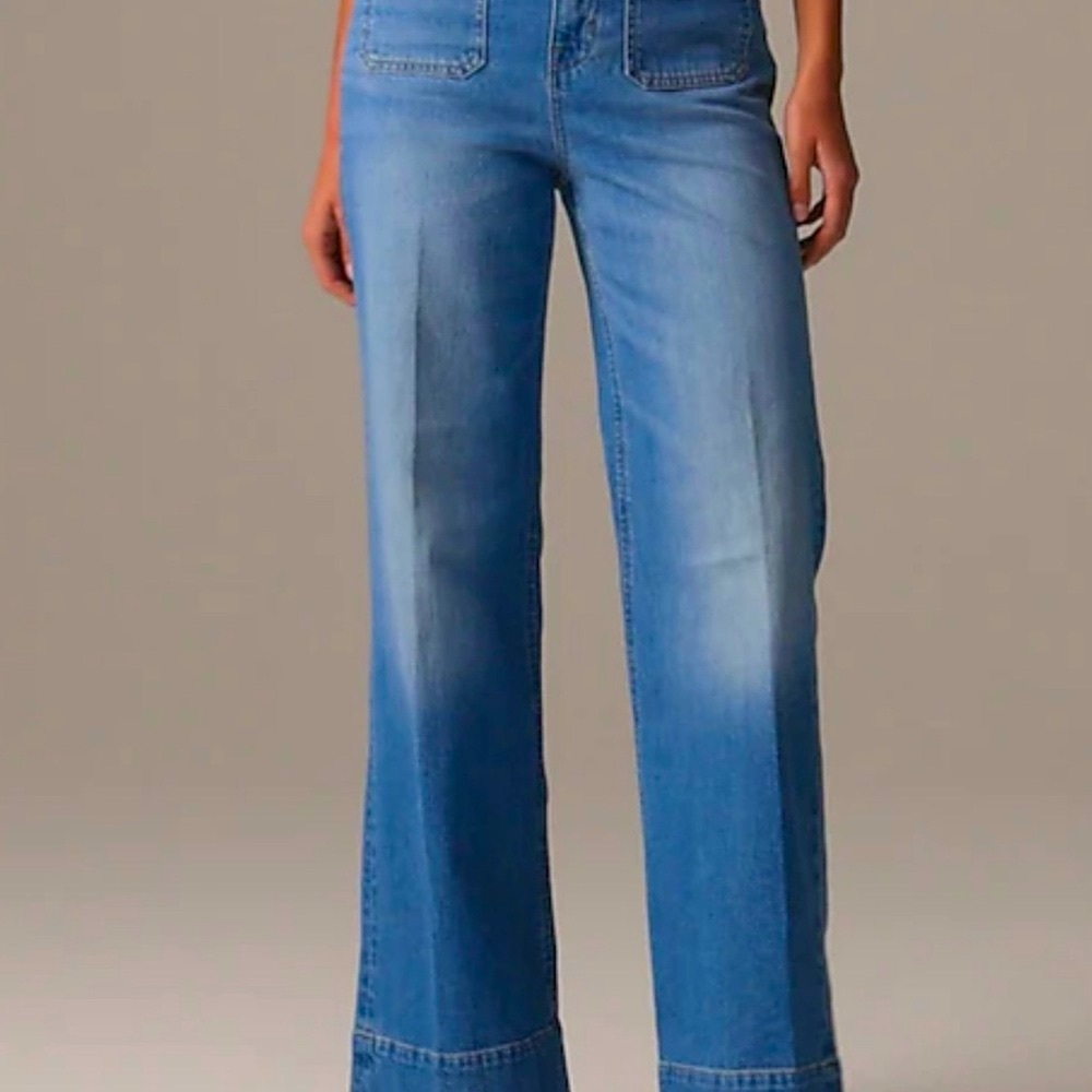J. Crew Medium Blue Wide Leg Jeans